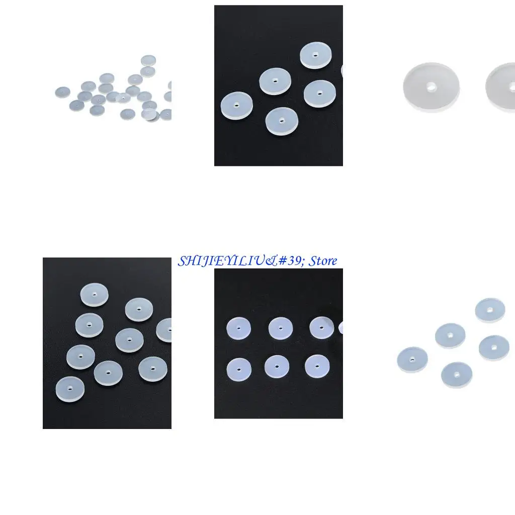 E21F 100pcs Silicone Earring Stoppers Ear Studs Back Closure Clear Earrings Closures