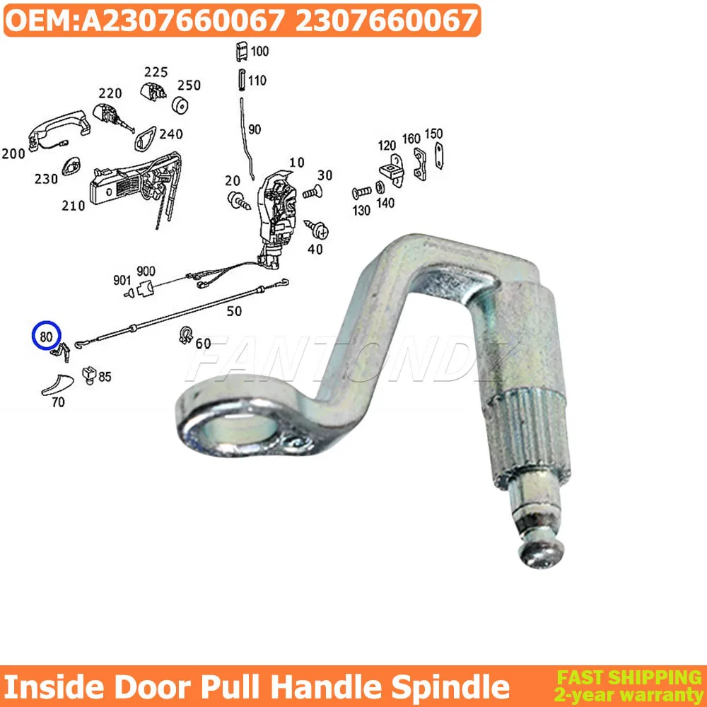 

Inside Door Pull Handle Spindle For Mercedes Benz SL R/W230 SLR W/R199 A2307660067 2307660067