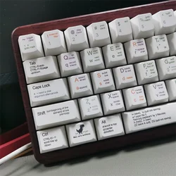 Programador de 131 teclas para teclado mecánico, teclas de perfil Cherry minimalistas, color blanco, PBT, para interruptor MX, DIY, personalizado, GK61