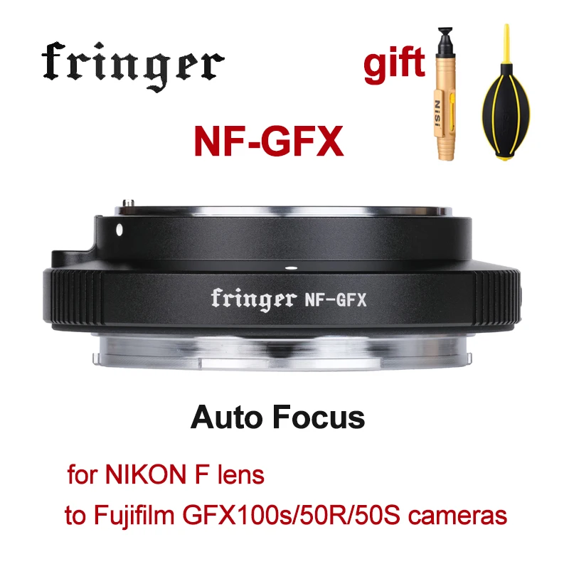 Fringer NF-GFX Lens Adapter Ring FR-NFTG1 Auto Focu For Nikon F Mount to Fujifilm GFX GFX100 GFX100S GFX50S GFX50R Camera