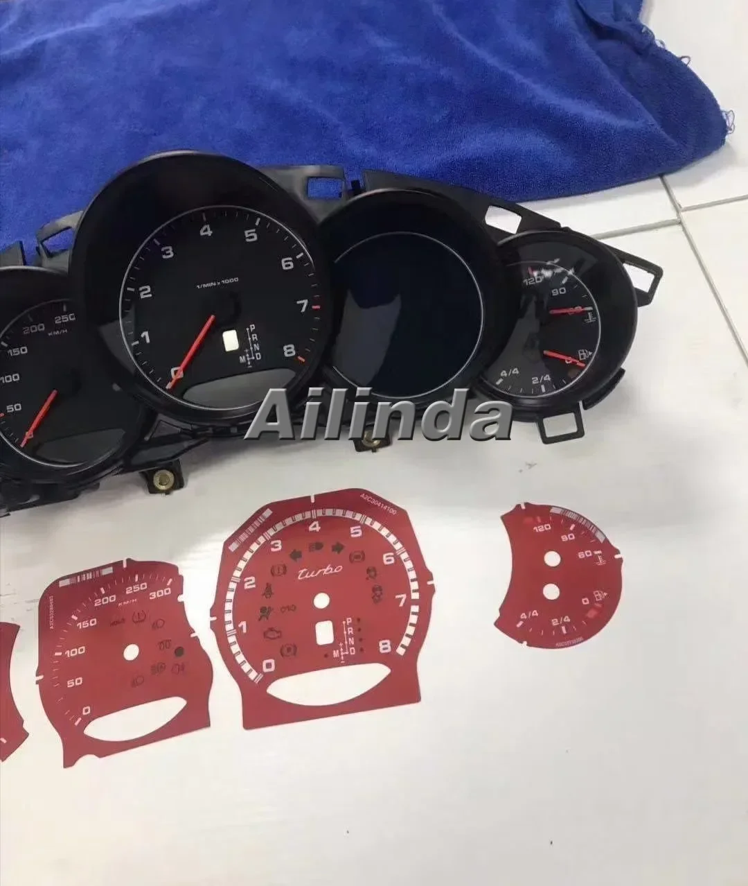 Papier Macan Brodé pour Porsche, Panneau Prada, Modification, 718