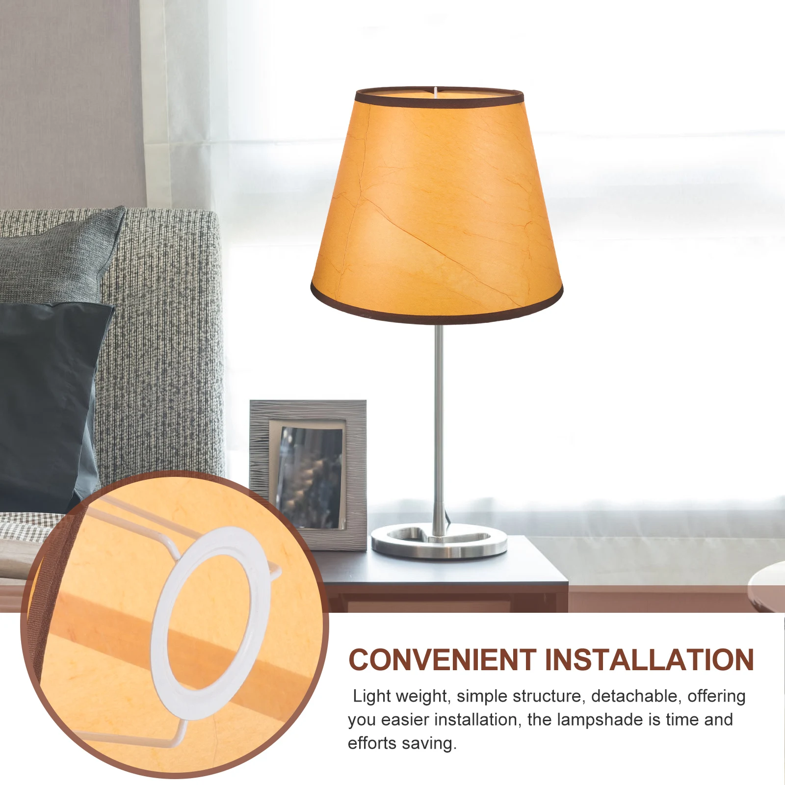 

Detachable Replacement Floor Lamp Shade with Decorative Pattern Table Lamp Cover E27 Lampshade for Indoor Study Living Room