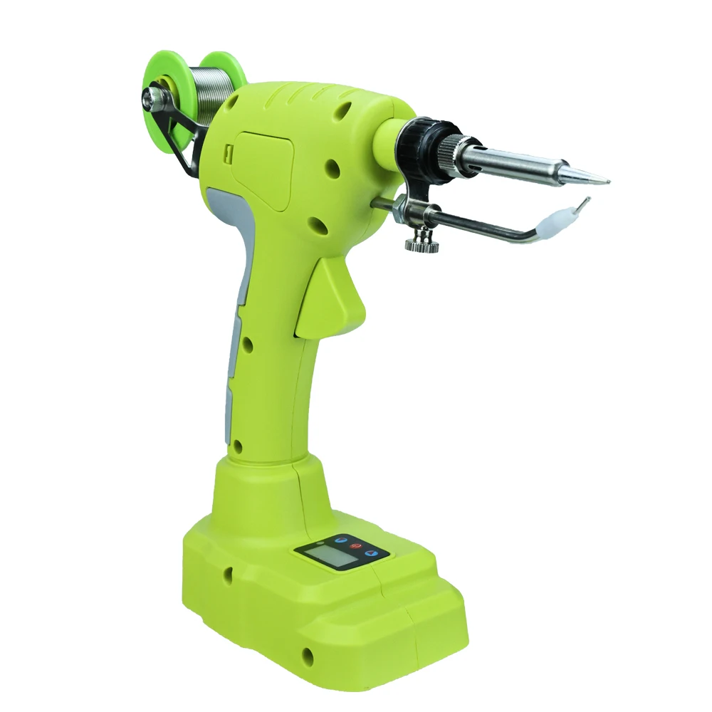 Беспроводной Электрический паяльник, 75 Вт, с 5 наконечниками, цифровой пистолет для пайки температуры, для литий-ионных аккумуляторов Ryobi 18 в (без батареи)