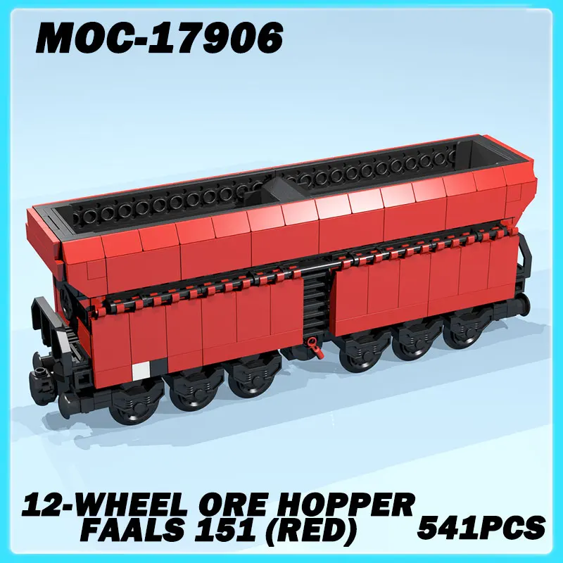 

MOC-17906 Mini Train Series 12-Wheel Ore Hopper Faals 151 (red) Collectible Education Model Brick Puzzle Toy Birthday Gifts