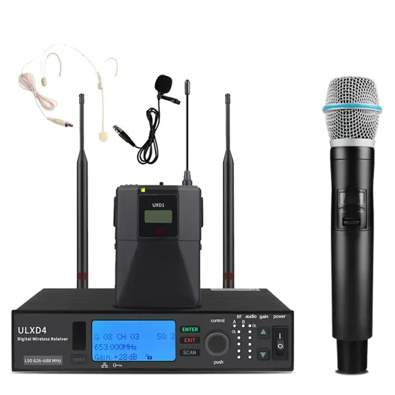 

ULXD4 BETA58A BETA87A M58 UHF Беспроводной портативный микрофон для беспроводных систем караоке