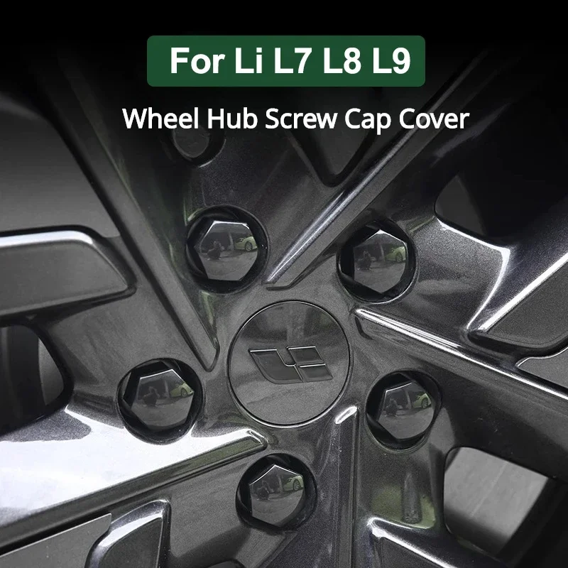 For Leading Ideal LiXiang L7 L8 L9 2022 2023 ABS Wheel Hub Screw Cap Protection Cover