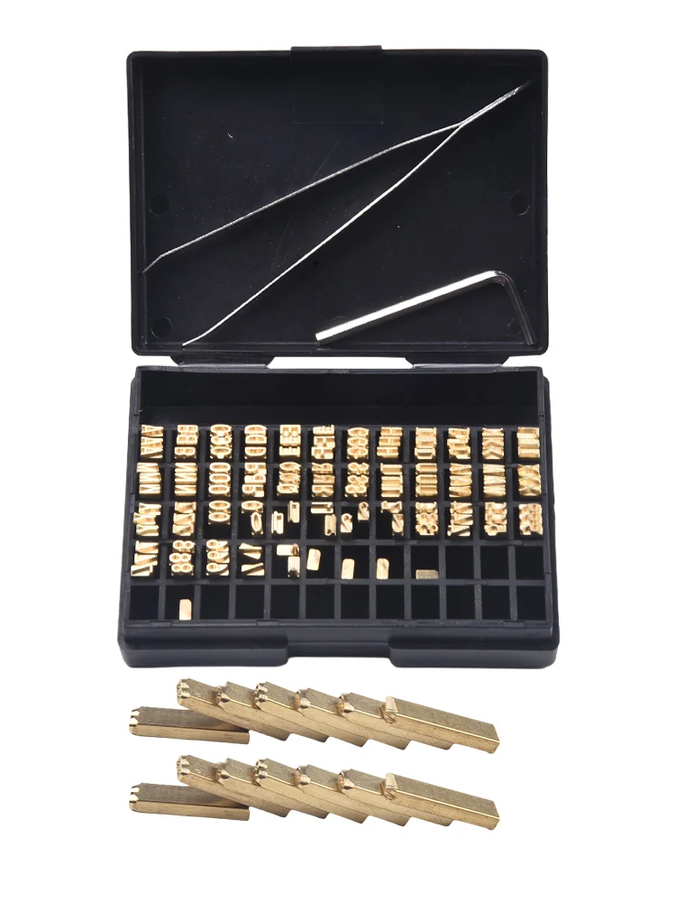 Set of 120 Hot Stamp Pper Characters for Date and Batch Coding on Various Materials Compatible with Multiple Machines