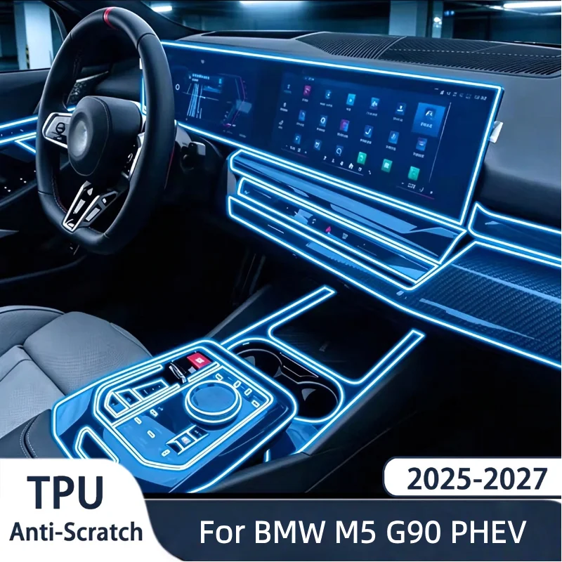 Car Panel Film For BMW M5 G90 EV 2025 2026 Gear Panel PPF GPS TPU Navigation Screen Protective Film Sticker