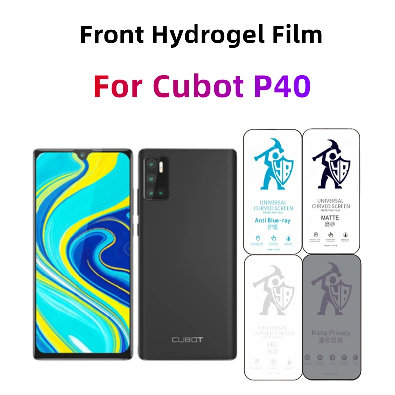 

2pcs Matte Hydrogel Film For Cubot P40 HD Screen Protector For Cubot P40 Eye Care Anti Spy Matte Front Protective Film