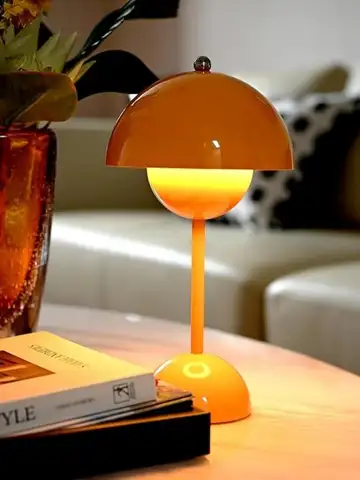 Luz noturna moderna de cogumelo, lâmpada que muda de cor sensível ao toque, lâmpada de atmosfera de cabeceira de quarto, decoração de casa, decorações de mesa