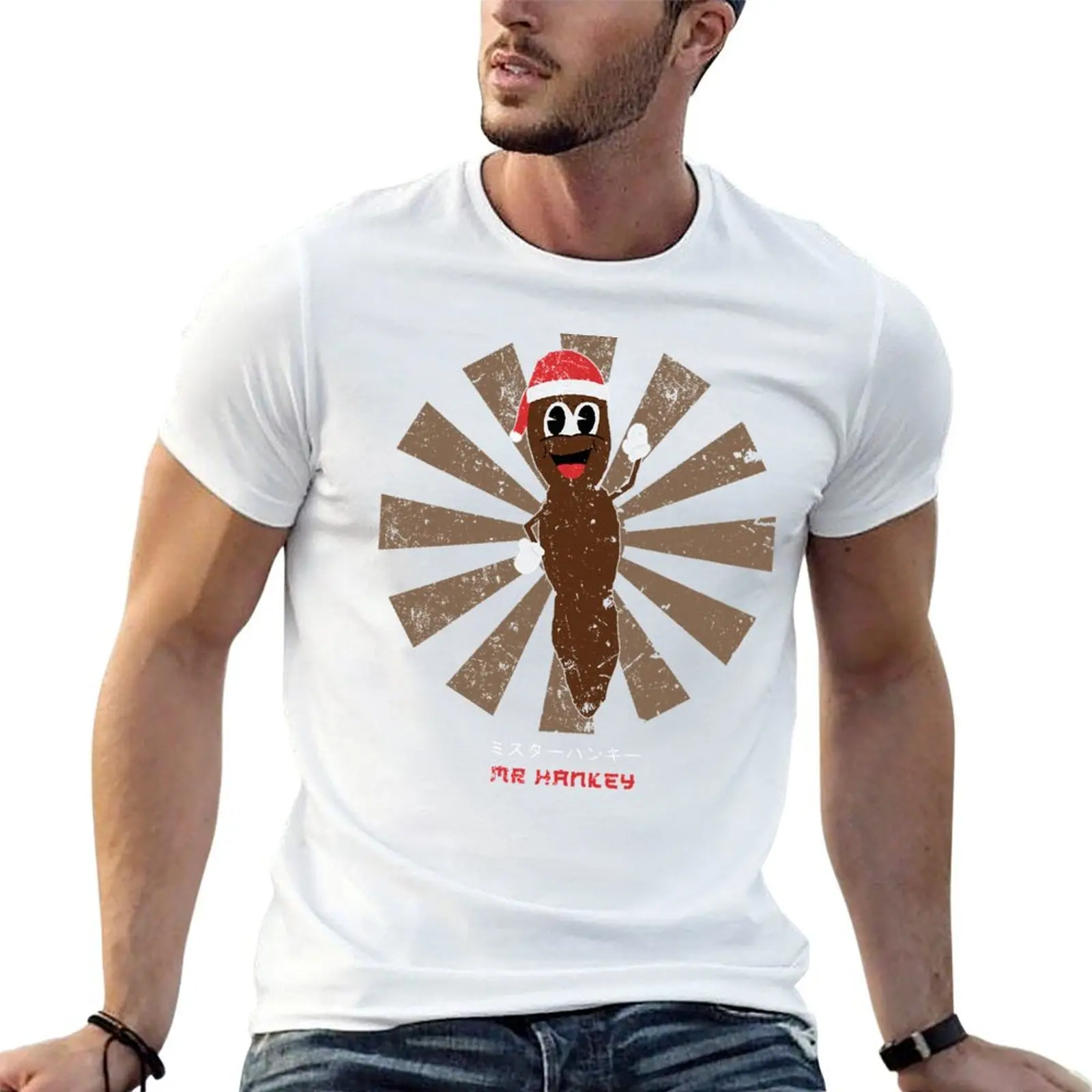 

- Mr man t Poo Mr cotton T-Shirt anime Hankey The Christmas tshirt Retro Japanese hankey shirt