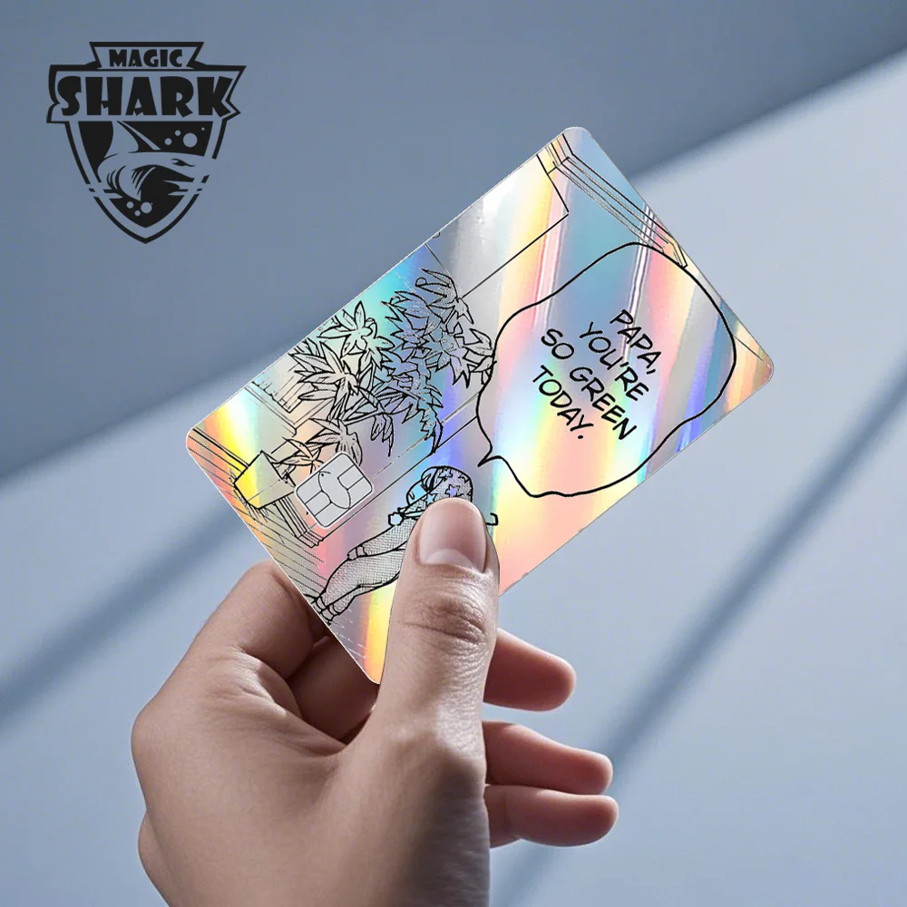 Magic Shark SPY X Family Anime Holographischer Aufkleber-Film für Kleine und Große Kredit-, Bank- und Debitkarten Ohne Chip Ohne Verblassen – Detail 11