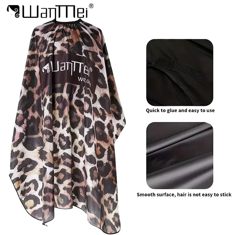 1pc Professional Hairdressing Cape Haircut Cloth Wrap Leopard Print Waterproof Gown Apron Coloring Cutting Gown Cloth Wrap Salon