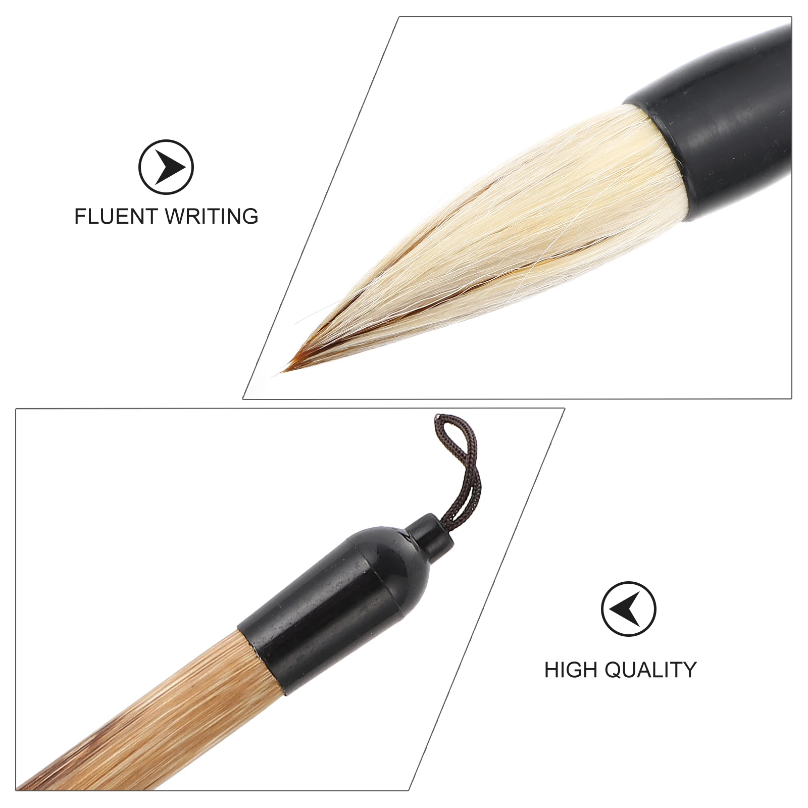 

Wolf Goat Hair Calligraphy Brush Durable Traditional Writing Tool Great for Beginners Watercolor Painting Art Supplies