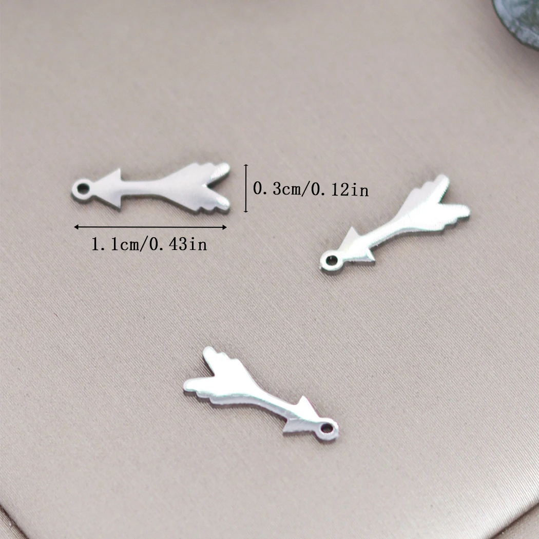 3pcs Stainless Steel Arrow Charms Pendant For DIY Necklace Bracelet Jewelry Making DIY Handmade