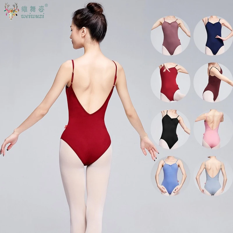 Ballet Leotards for Women Camisole Dance Leotards Sleeveless Dancing Ballet Bodysuit Adult Gymnastics Leotard Slim Training Wear