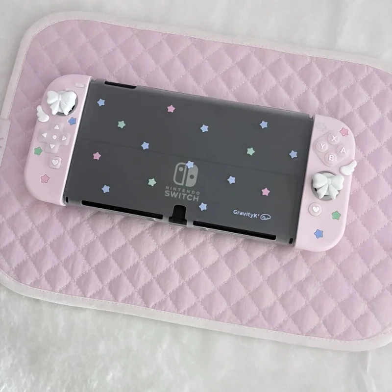 Cute Star Wings Switch 2 Silicone Controller Cover Matte Back Shell Switch OLED Protective Case Game Accessory Collectible Gift