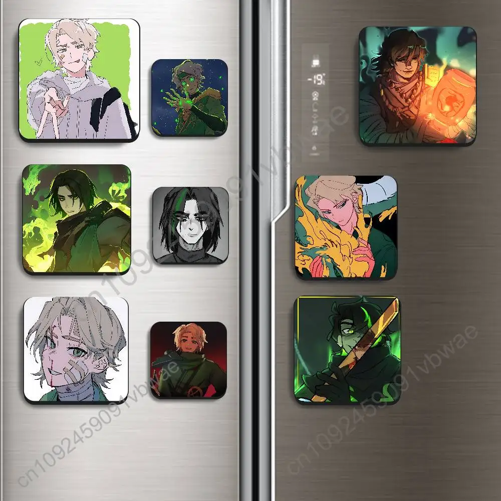 green Lloyd Fated opposition Morro Black Square Plastic Fridge Magnet, for Magnetic Sticker No Trace Left, Durable