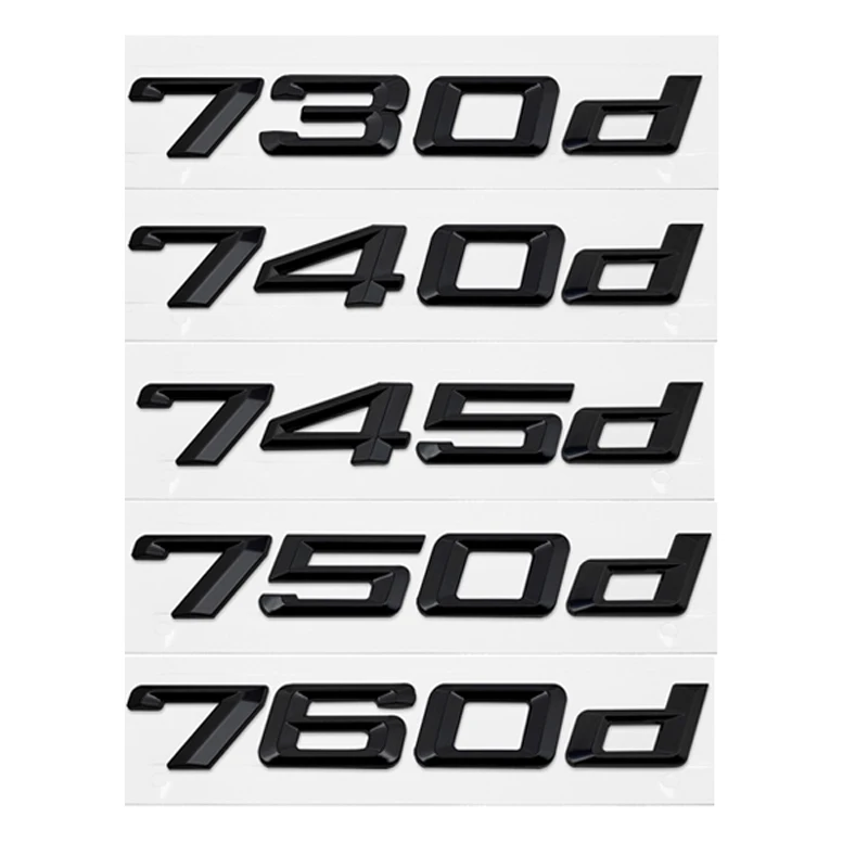 

3D ABS Car Trunk Letter Logo Decals Badge Emblem Sticker For BMW 7 Series 730d 740d 750d E38 E65 E66 F01 F02 G11 G12 Accessories