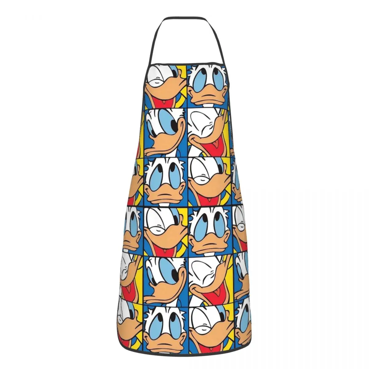 Custom Unisex Cartoon Anime Figures Donald Duck Kitchen Chef Cooking Baking Apron Men Women Comics Tablier Cuisine for Painting