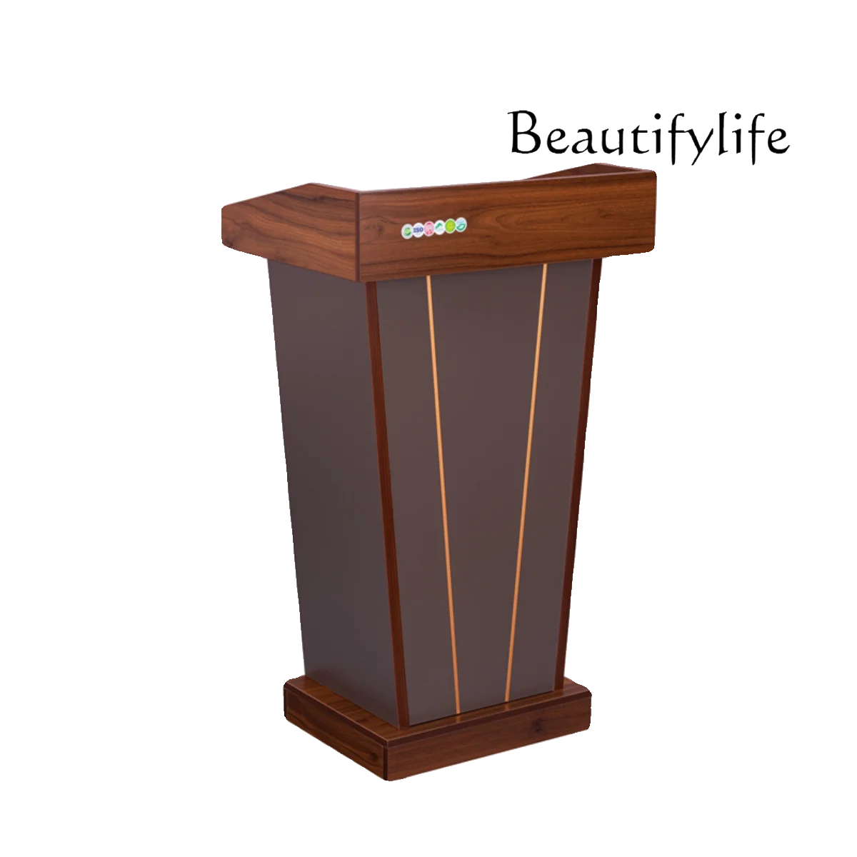 Hotel reception desk Conference podium Restaurant Welcome teacher presides over training and promotion desk