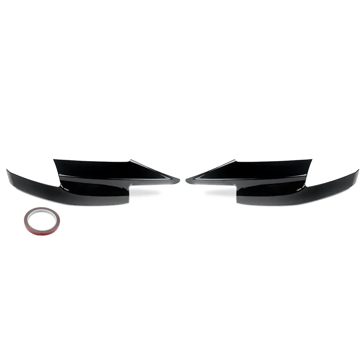 Pair Glossy Black Front Bumper Lip Corner Splitter For BMW F10 M5 Only 2010-2016