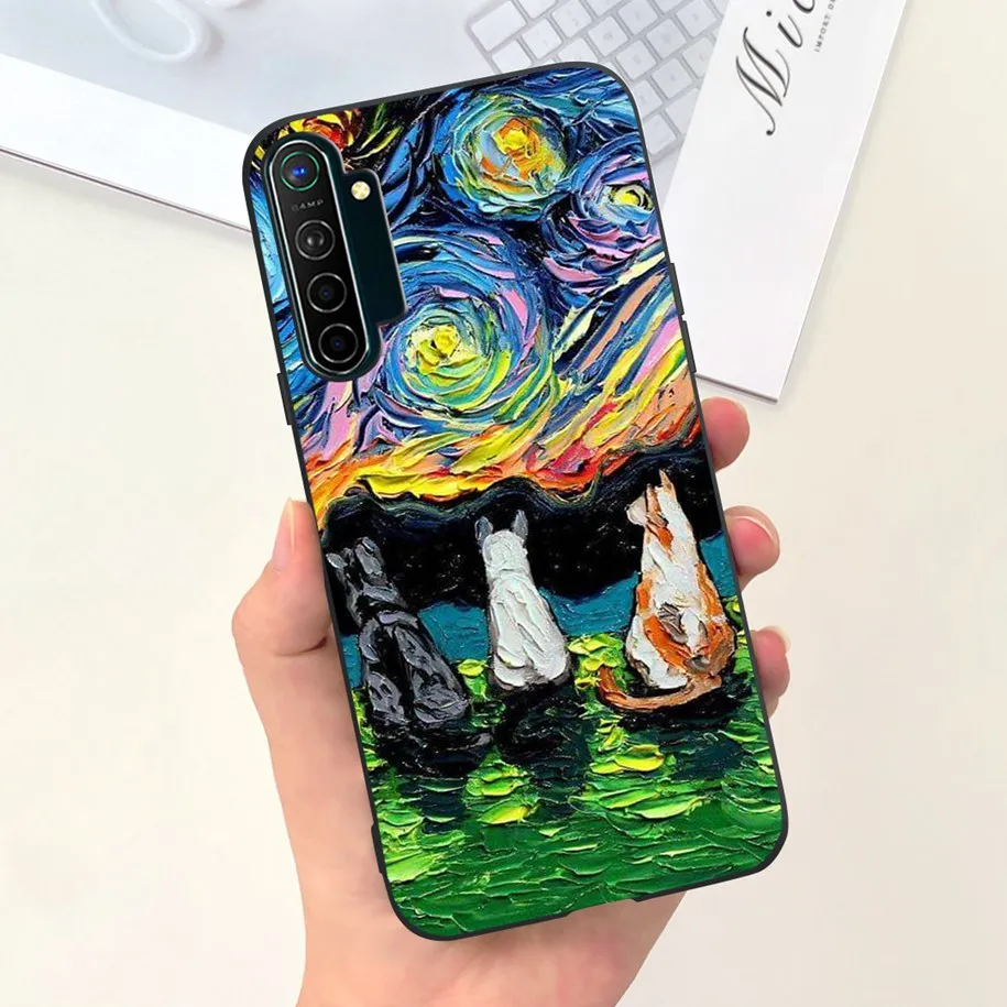 For Realme XT Case RMX1921 Popular Flower Soft Silicone Phone Cover for OPPO Realme X2 RealmeXT RealmeX2 Cases RMX1992 K5 Hoesje