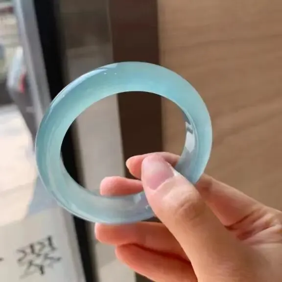 

Браслет из голубого нефрита, браслет-оберег с морским сокровищем, браслет-оберег с небесным мотивом, браслет-оберег с небесным узором