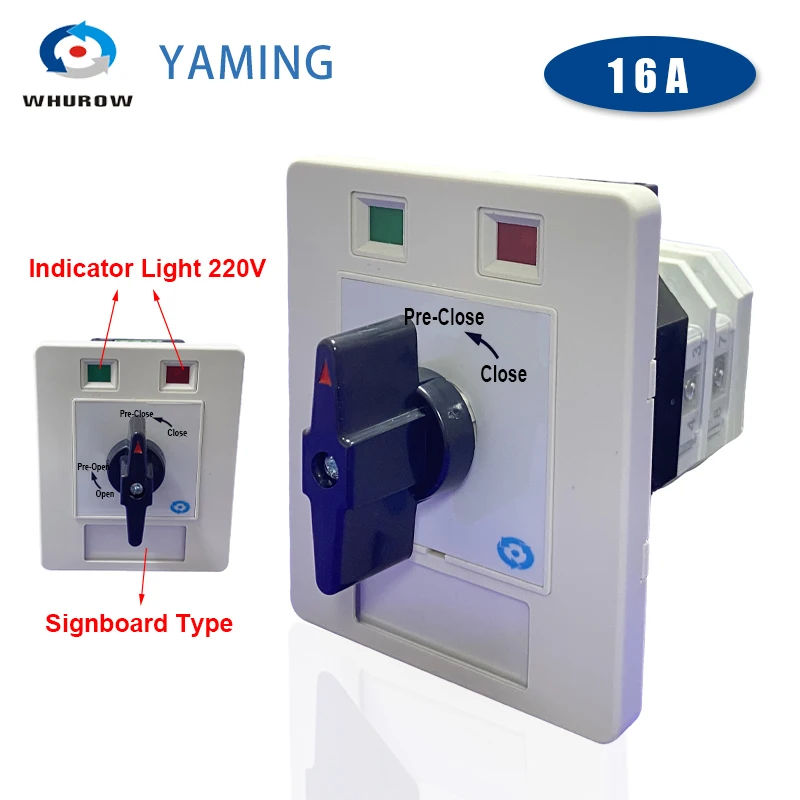 YM-LW12-16/XJDZ9.04-2N4(220V)-009 Control Multiple Positions Power Rotary Cam Switch Two Poles Silver Contact 16A Selector