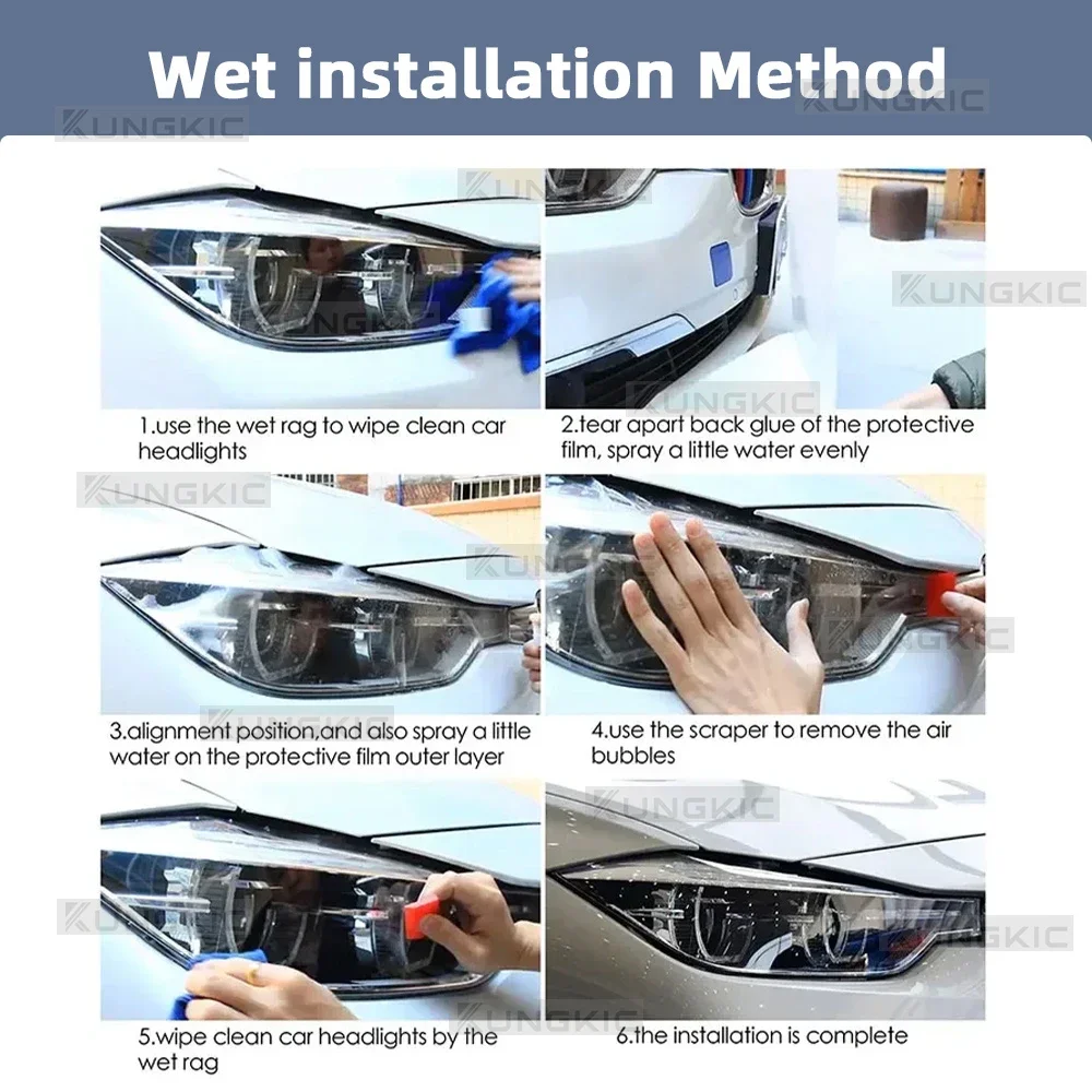 2Pcs TPU Protective Film For Kia Sportage 2015-2019 Car Exterior Headlight Anti-scratch Front Lamp Clear Accessories Sticker view 3