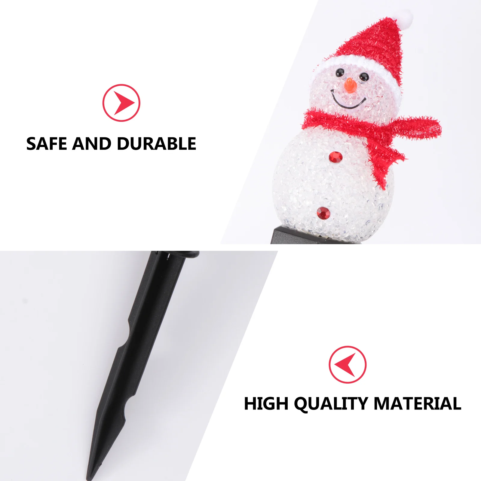 

3pcs Solar Powered Snowman Ground Plug Lights Outdoor Waterproof Led Lamps For Garden Lawn Christmas Decoration Ip55 Energy