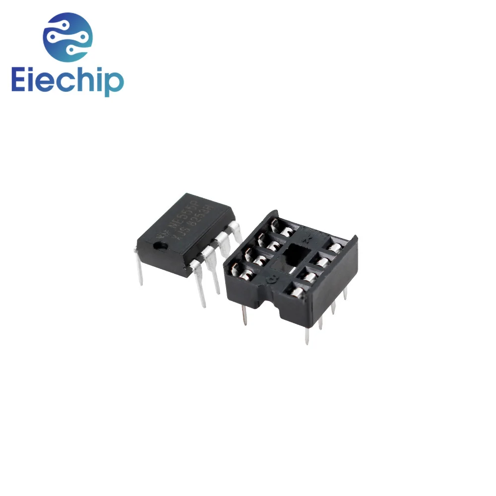 20pcs NE555 IC 555 & 8 Pin DIP Sockets (10 each) ic ne555 and Sockets DIP8 diy for arduino starter kit