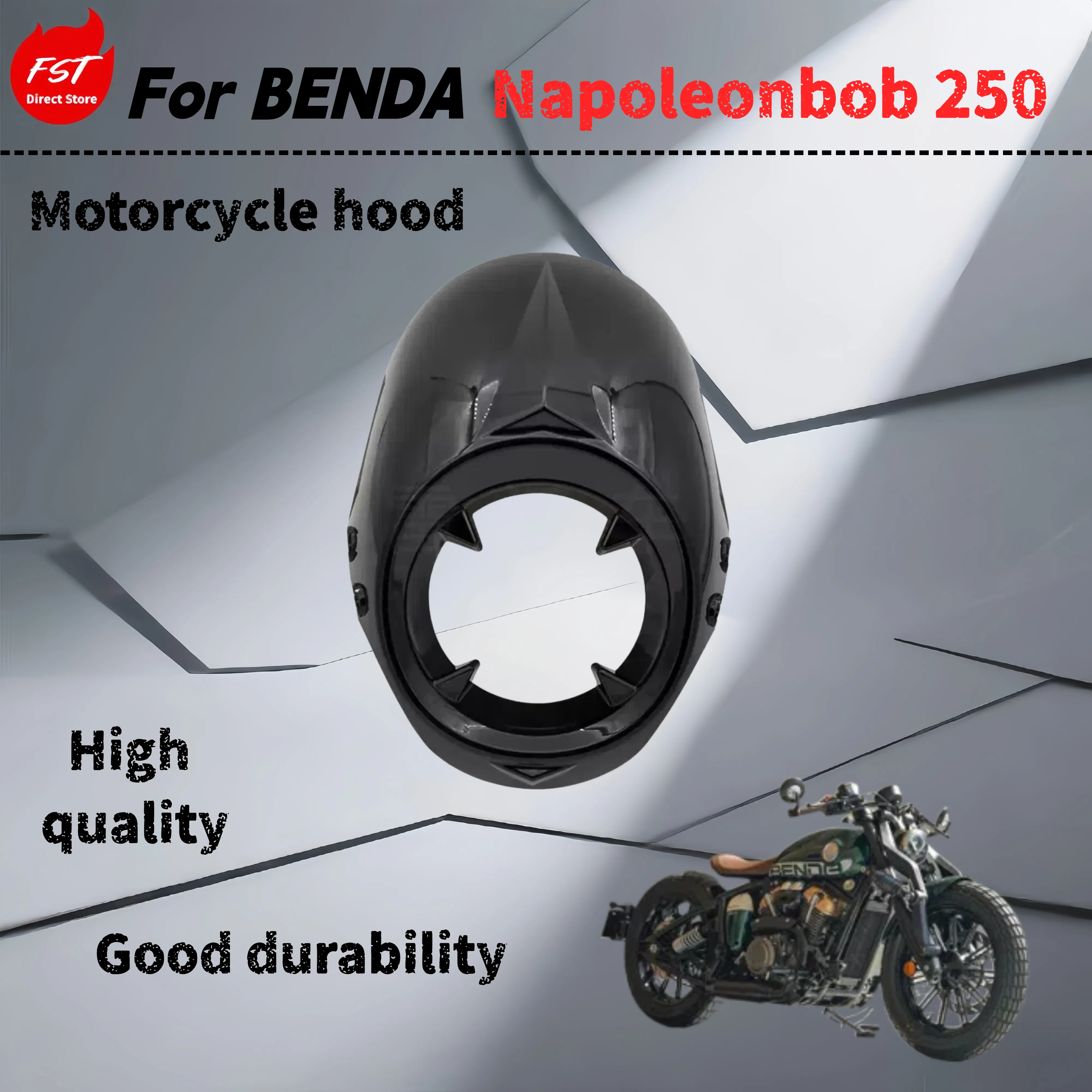 

For Benda Napoleonbob 250 modified pig head hood deflector headlight cover front windshield modification