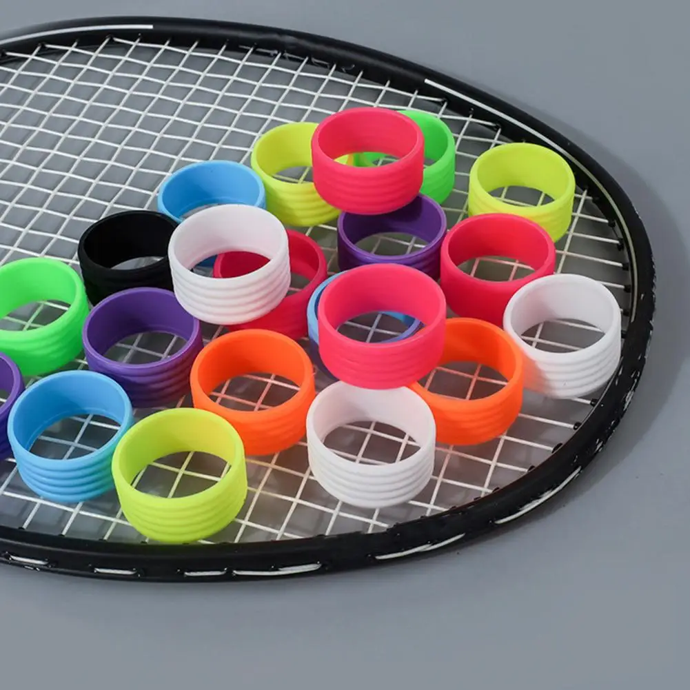 2Pcs Silicone Silicone Racket Band Pickleball Paddle Grip Band Elastic Badminton Table Tennis Racket Overgrip Anti-slip Ring - Image 4