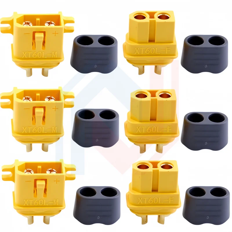 XT60L,with protective cover and locking mechanism,XT60L-F/XT60L-M a fixed-type 30A lithium battery high-current plug