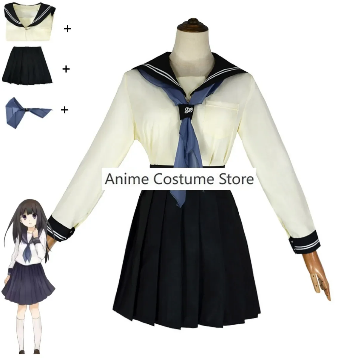 

Anime Hyouka Ibara Mayaka Chitanda Eru Cosplay Costume Japanese Jk School Uniforms White Shirt Skirt Woman Kawaii Carnival Suit