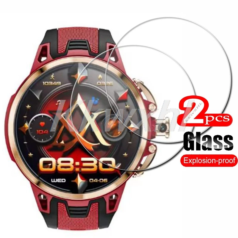 2PCS gehärtetes Glas für Lokmat Appllp 4 Pro Smart Watch 46mm HD Displayschutzfolie auf Appllp4Pro SmartWatch Filmabdeckung