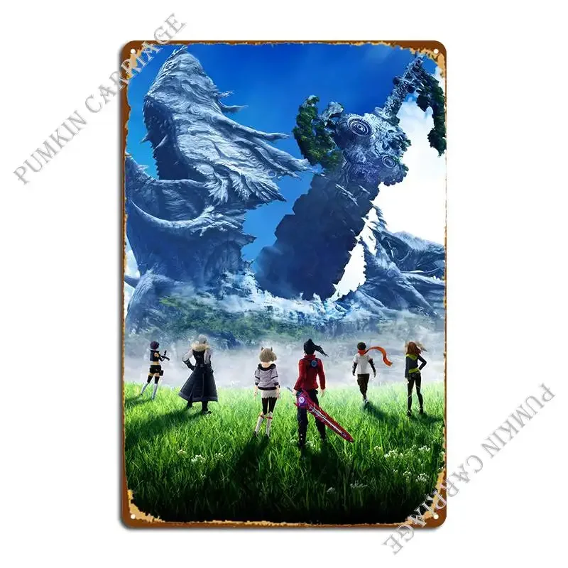 Xenoblade Metal Plaque Cinema Wall Decor Wall Decor Mural Tin Sign Poster