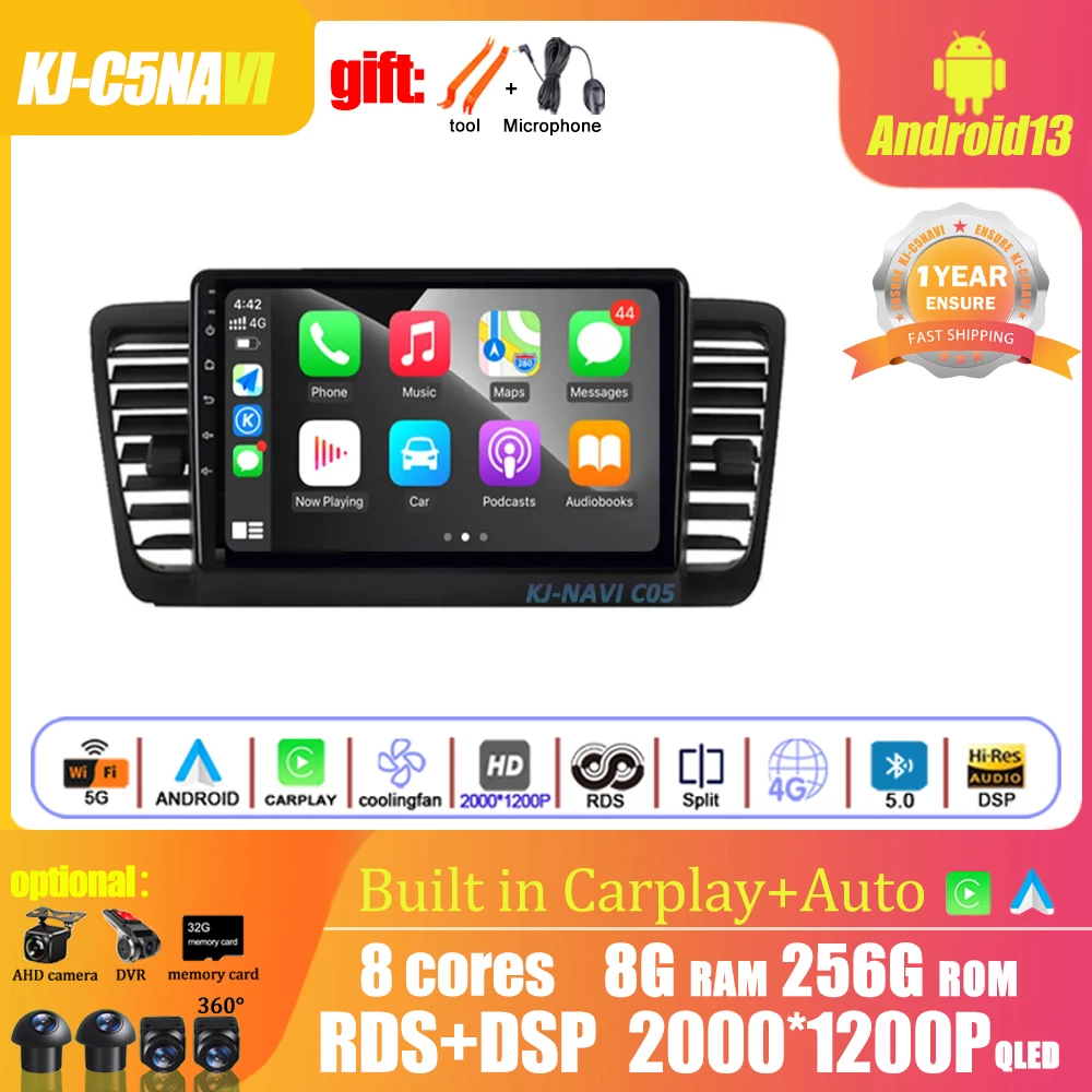 

Android 13 For Subaru Outback 3 Legacy 4 2003 - 2009 Car Radio Multimedia Video Player Navigation GPS WIFI 4G No 2Din 2 Din DVD