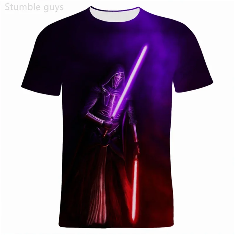 Camiseta holgada de Star Wars para hombre, camisetas de verano con estampado de Cad Bane, camisetas de Anime para niños, manga corta