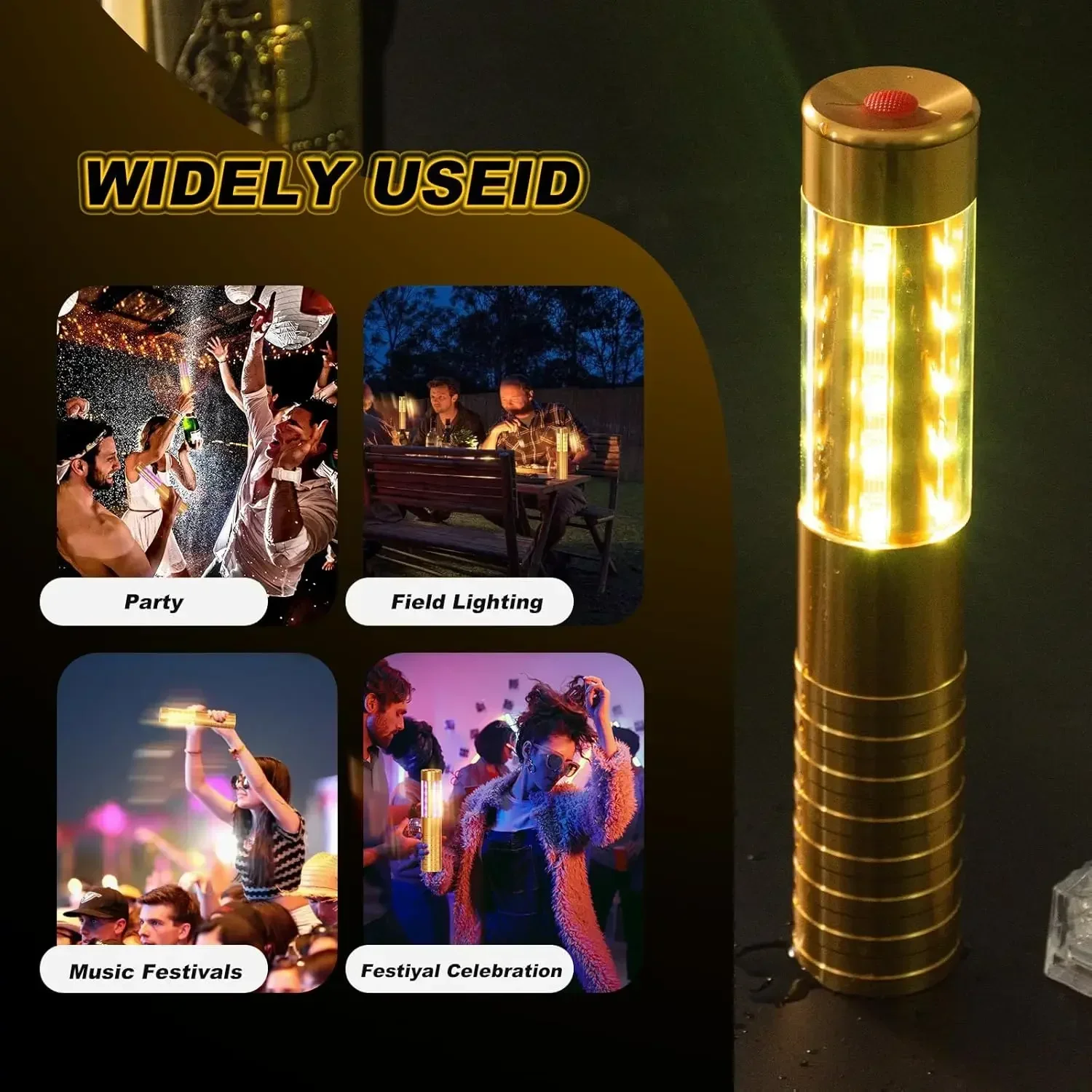 2/4pcs LED Bottle Service Lights Strobe Baton Bottle Lights Rechargeable Champagne Bottle for Bar Club Weddings Parties US Style