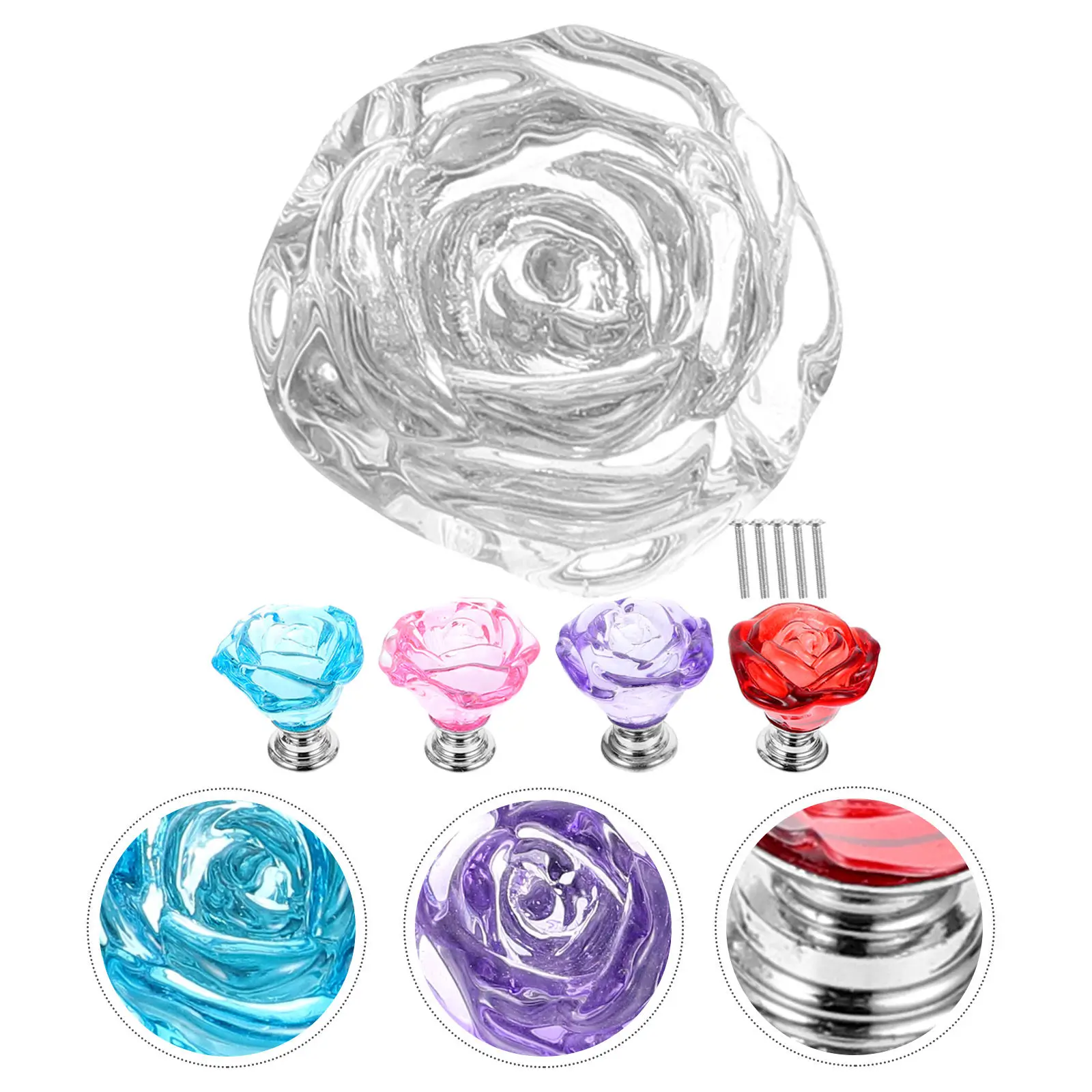 5 pcs Cabinet Door Handles and Drawer Pulls for Wardrobe, Dresser, Cupboard – Halloween Christmas New Year Decor