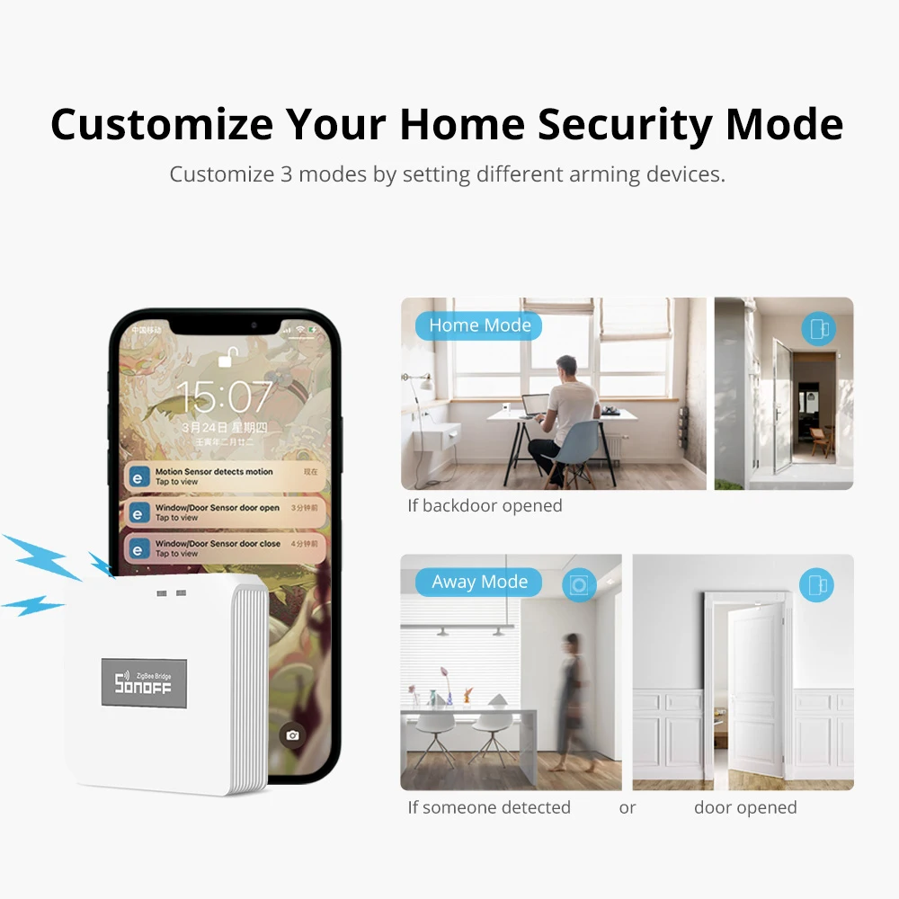 SONOFF Zigbee Bridge Pro Smart Home Zigbee Bridge Gateway Bridge Hub 128 Zigbee Devices Wi-Fi & Zigbee Dual-protocol Support