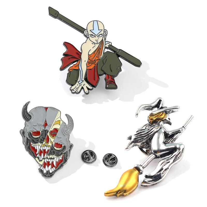 

1 Set Avatar's Air Nomad Pin European & American Cartoon Aang Enamel Brooch Anime Accessories for Clothing and Bags