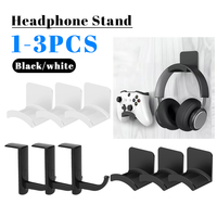 3-1pc Universal Headphone Stand Adhesive Headset Hanger Wall Mount Holder Hook for Gaming Earphone Bracket Headphone Holder