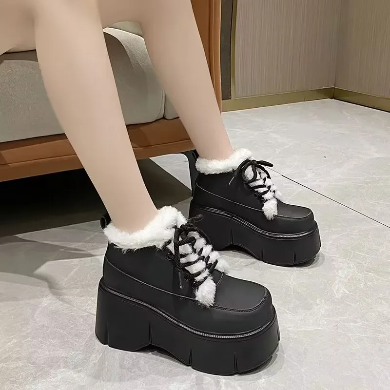 Women Boots Winter Low-top Vulcanized Shoes Thick-soled Wedge Sneakers Women Shoes Chaussure Autumn zapatillas deportivas mujer