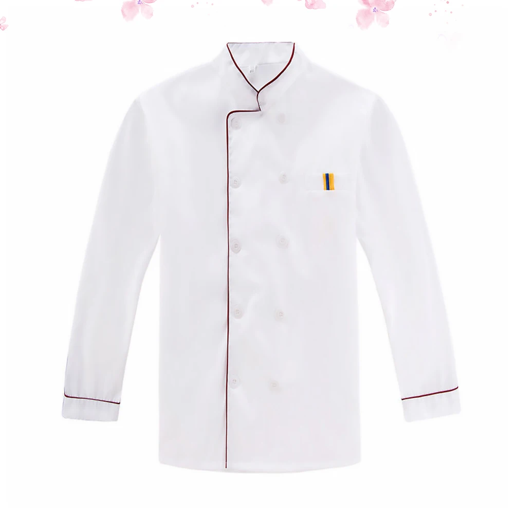 

Long Sleeve White Hibachi Costume Oil Proof Catering Jackets Restaurant Hotel Supplies Unisex Design Breathing