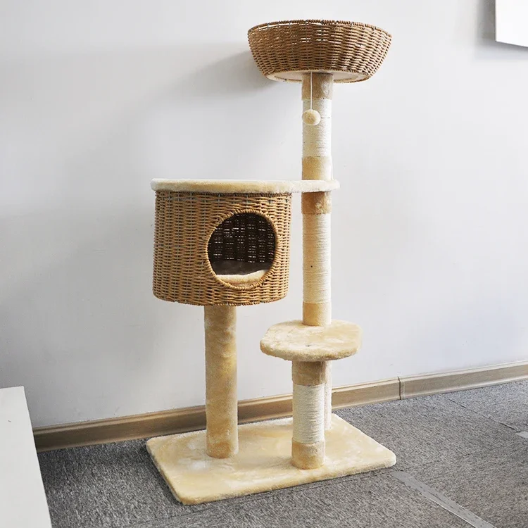 modern large floor to ceiling cat climbing frame tower trees house