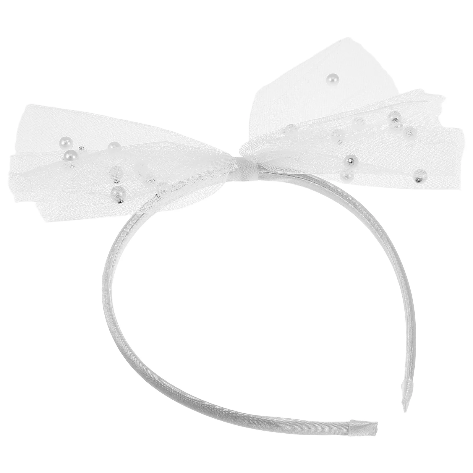 

Butterfly Knot Headband Women Tulle Beaded Wide Hair Bow Bridal Party Festival Holiday Wrap Knotted Hairband Girl