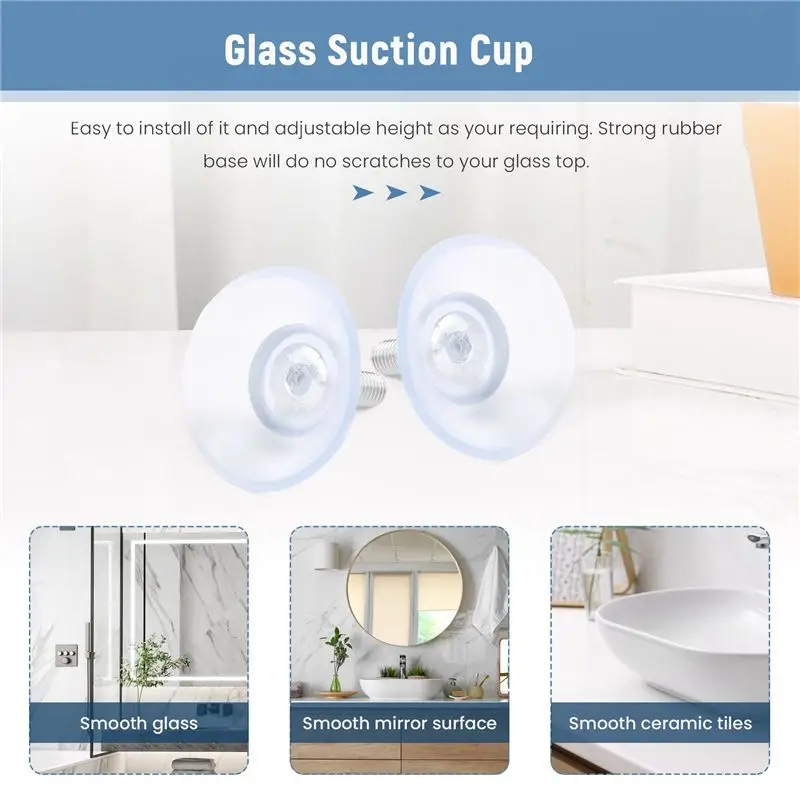 Easy Use 10 Pcs Rubber Strong Suction Cup Replacements For Glass Table Tops With M6 Screw
